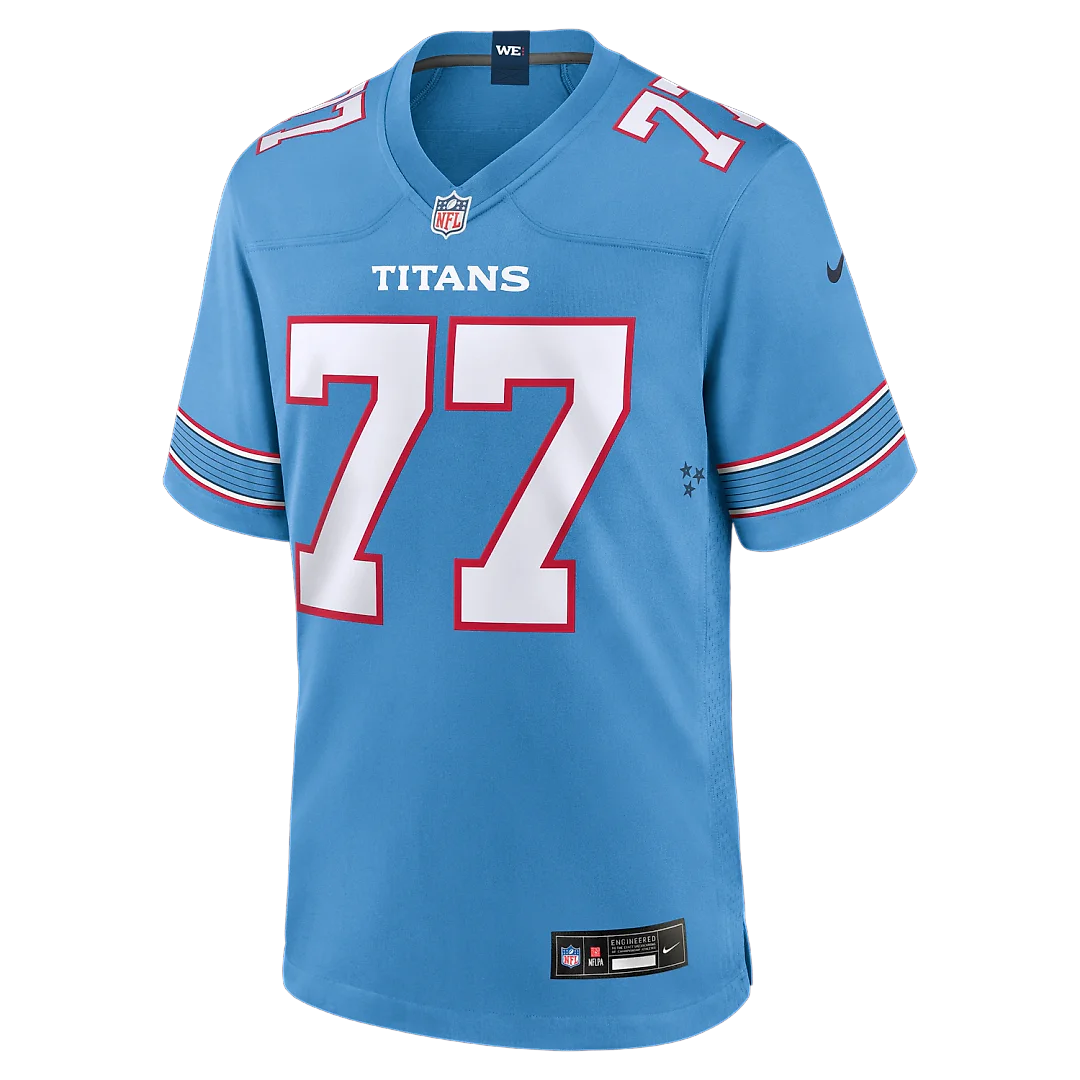 Zennovawear Peter Skoronski Tennessee Titans Game Jersey - Light Blue