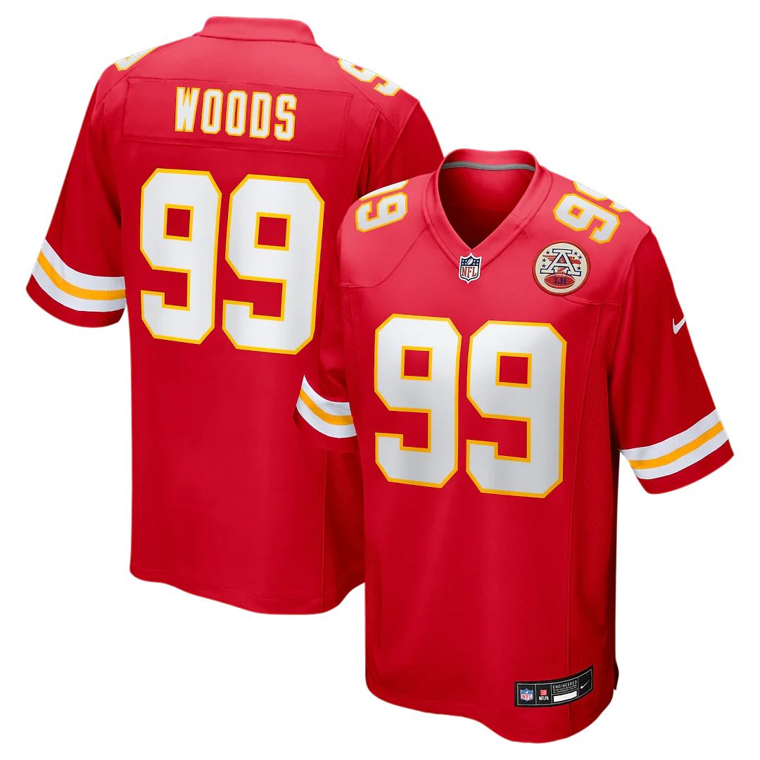 Zennovawear Peter Woods Kansas City Chiefs 2026 NFL Draft First Round Pick No. 29 Team Game Jersey - Red