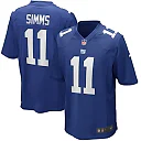 Zennovawear Phil Simms New York Giants Game Retired Player Jersey - Royal