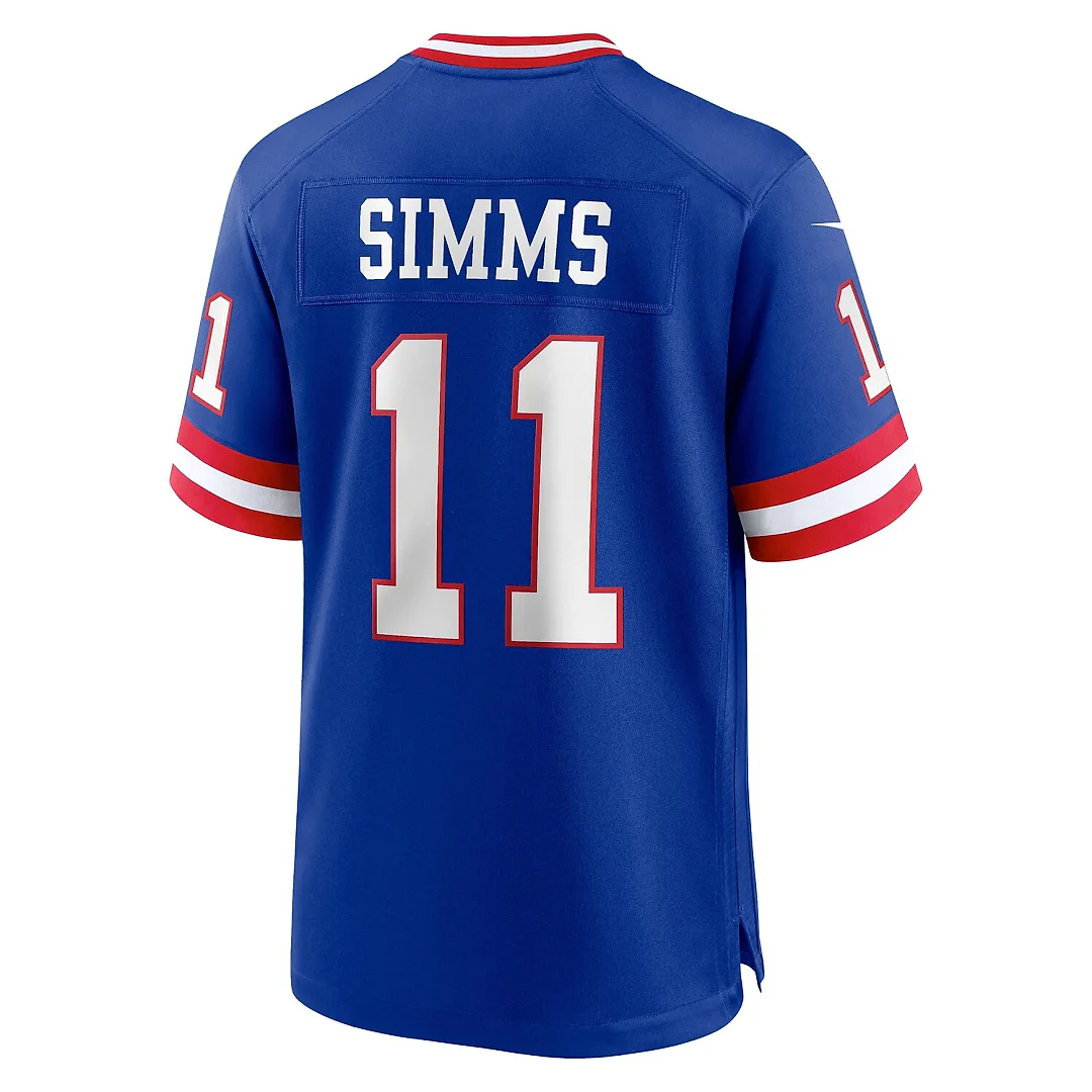 Zennovawear Phil Simms New York Giants Retired Player Alternate Game Jersey - Royal
