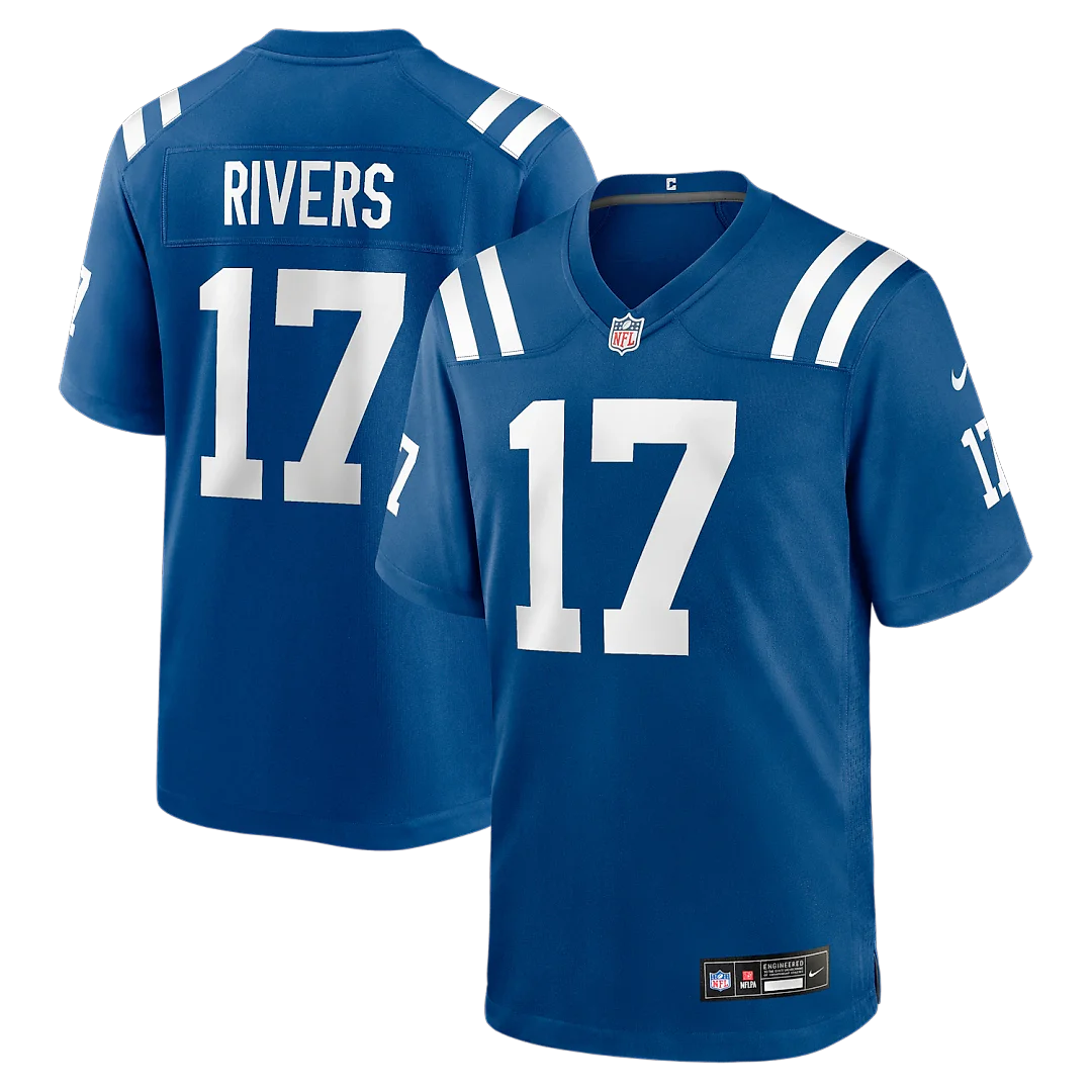 Zennovawear Philip Rivers Indianapolis Colts Game Jersey - Royal