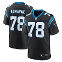 Zennovawear Popo Aumavae Carolina Panthers Team Game Jersey - Black