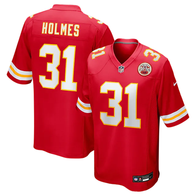 Zennovawear Priest Holmes Kansas City Chiefs Game Retired Player Jersey - Red