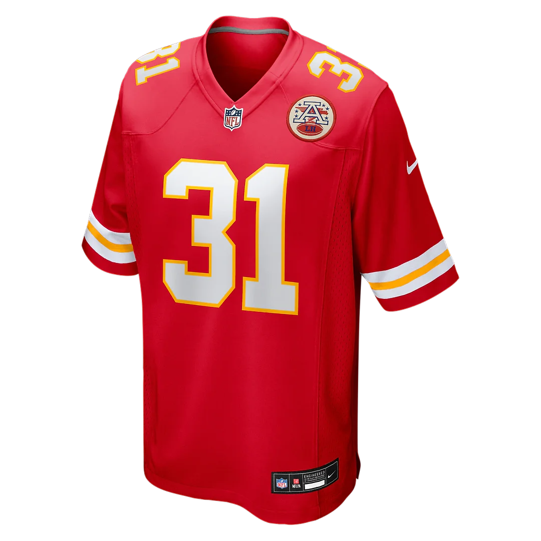 Zennovawear Priest Holmes Kansas City Chiefs Game Retired Player Jersey - Red