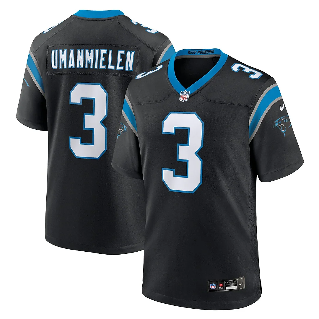 Zennovawear Princely Umanmielen Carolina Panthers Team Game Jersey - Black
