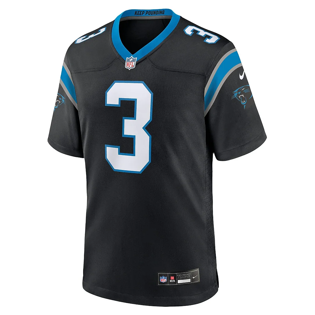 Zennovawear Princely Umanmielen Carolina Panthers Team Game Jersey - Black