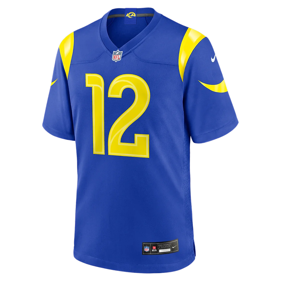 Zennovawear Puka Nacua Los Angeles Rams Team Game Player Jersey - Royal