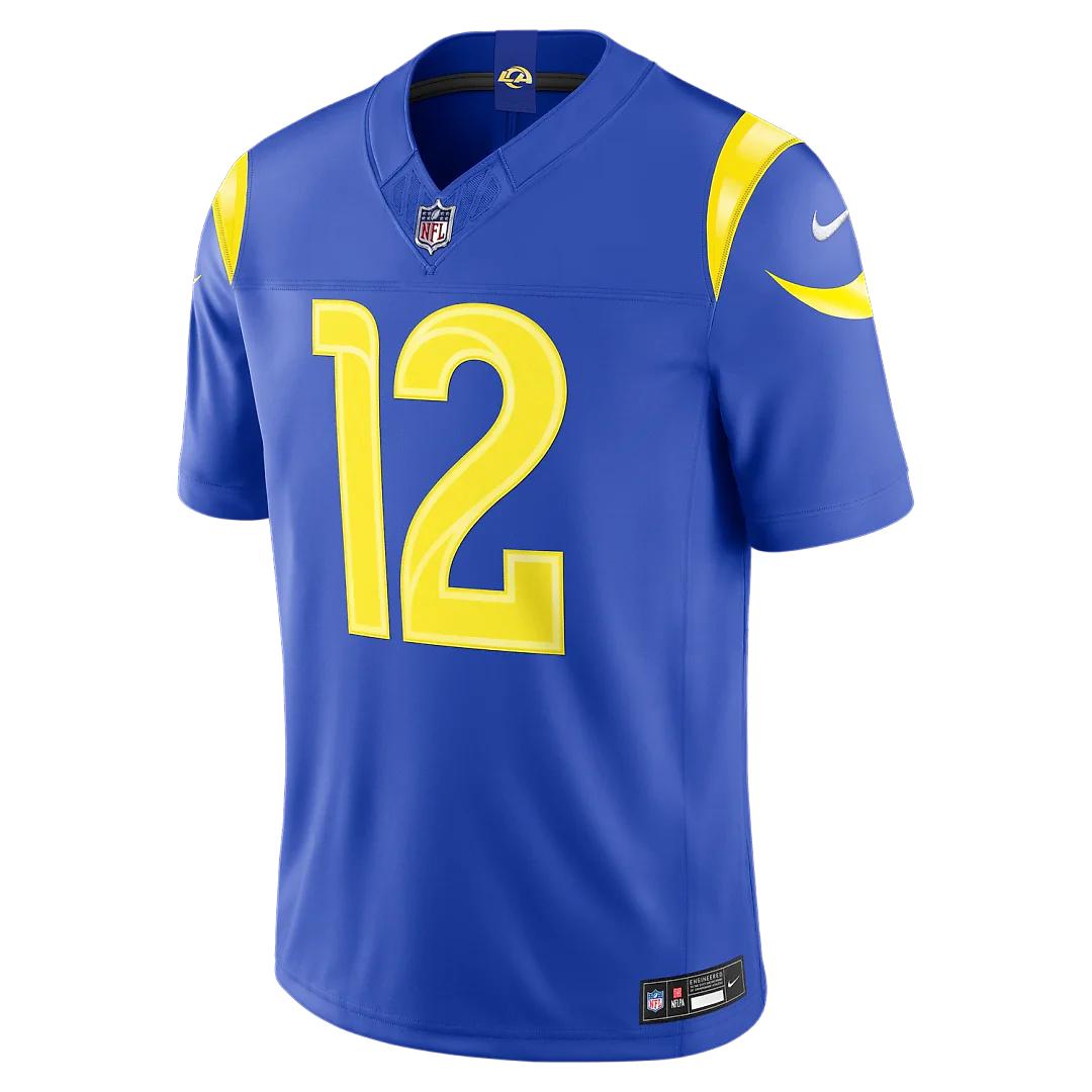 Zennovawear Puka Nacua Los Angeles Rams Team Vapor FUSE. Stitched Limited Jersey - Royal