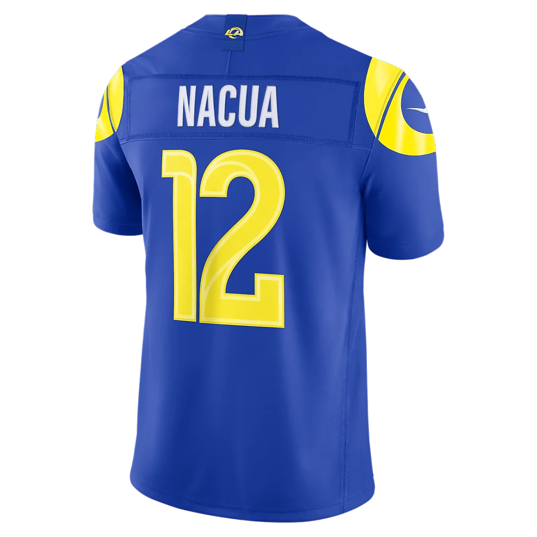 Zennovawear Puka Nacua Los Angeles Rams Team Vapor FUSE. Stitched Limited Jersey - Royal