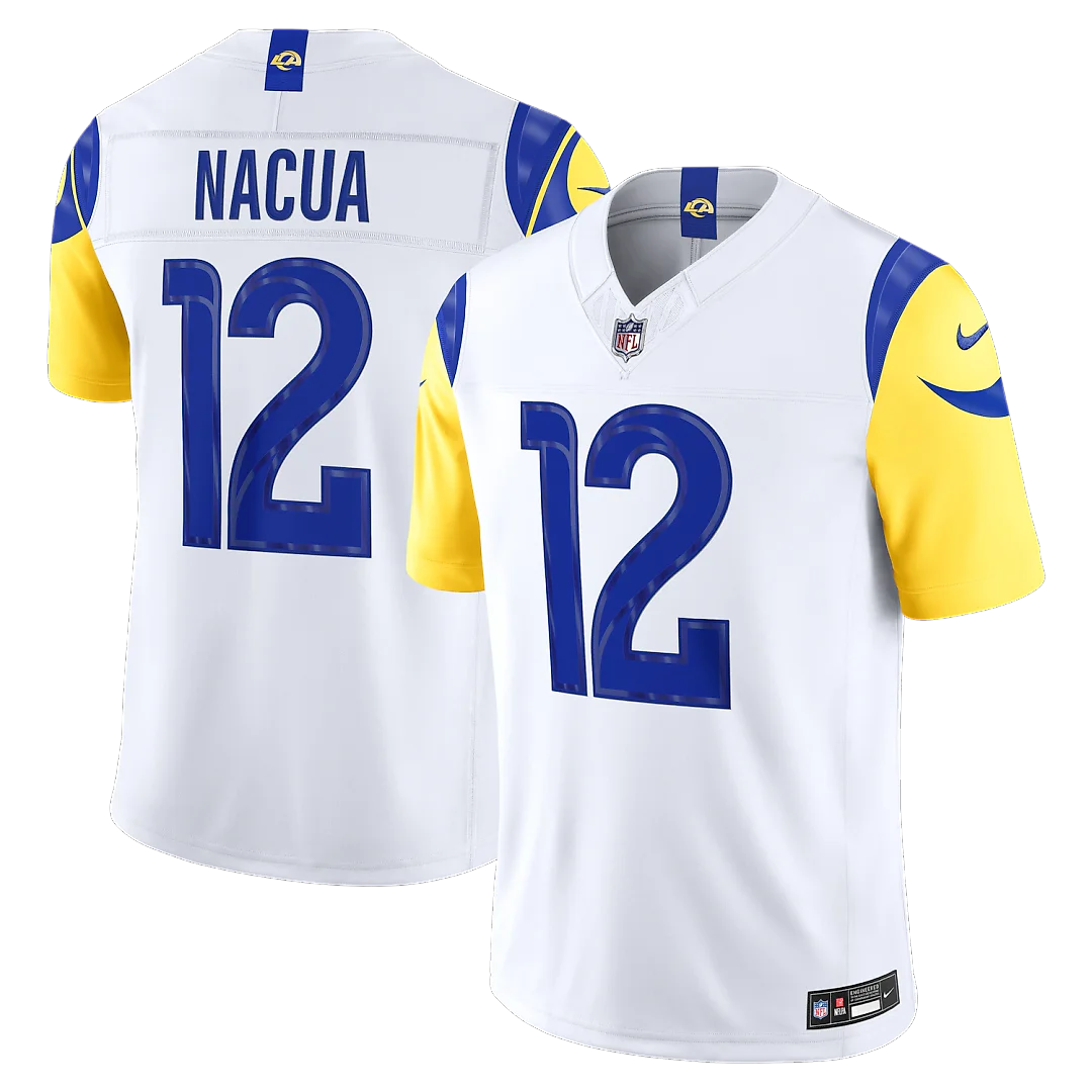 Zennovawear Puka Nacua Los Angeles Rams Vapor FUSE. Stitched Limited Jersey - White