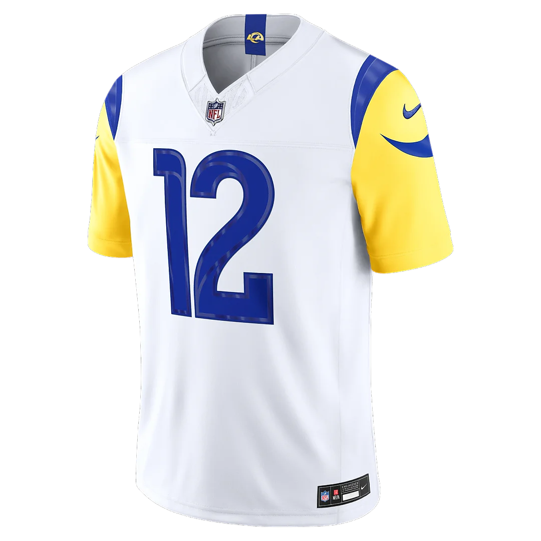 Zennovawear Puka Nacua Los Angeles Rams Vapor FUSE. Stitched Limited Jersey - White