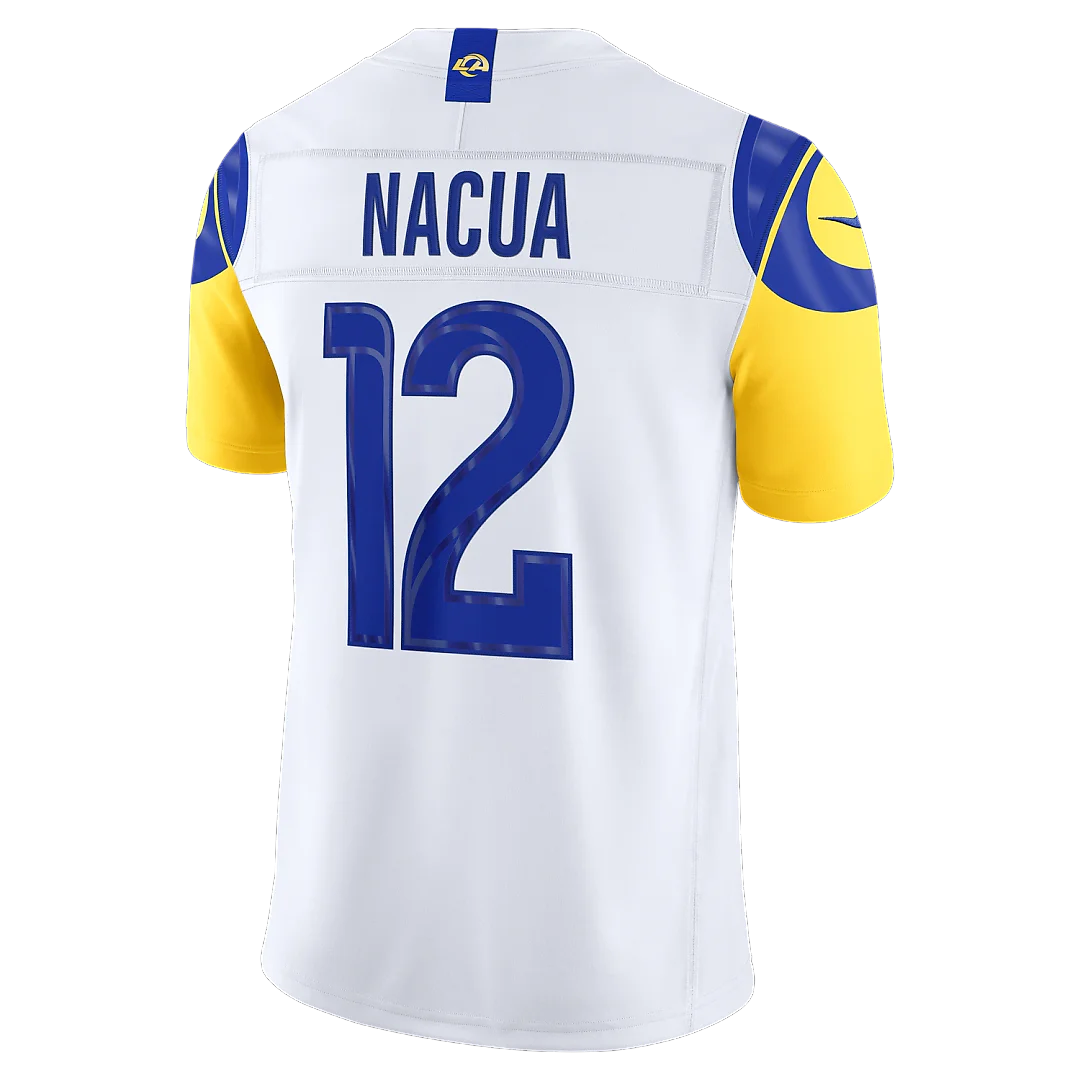 Zennovawear Puka Nacua Los Angeles Rams Vapor FUSE. Stitched Limited Jersey - White