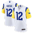 Zennovawear Puka Nacua Los Angeles Rams White Game Player Jersey - White