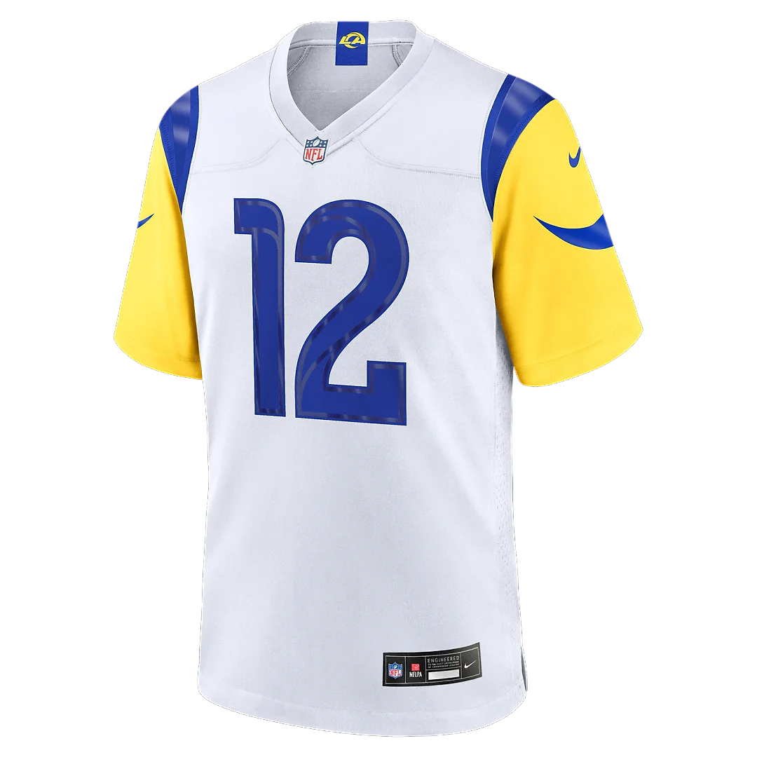 Zennovawear Puka Nacua Los Angeles Rams White Game Player Jersey - White