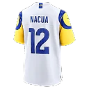 Zennovawear Puka Nacua Los Angeles Rams White Game Player Jersey - White