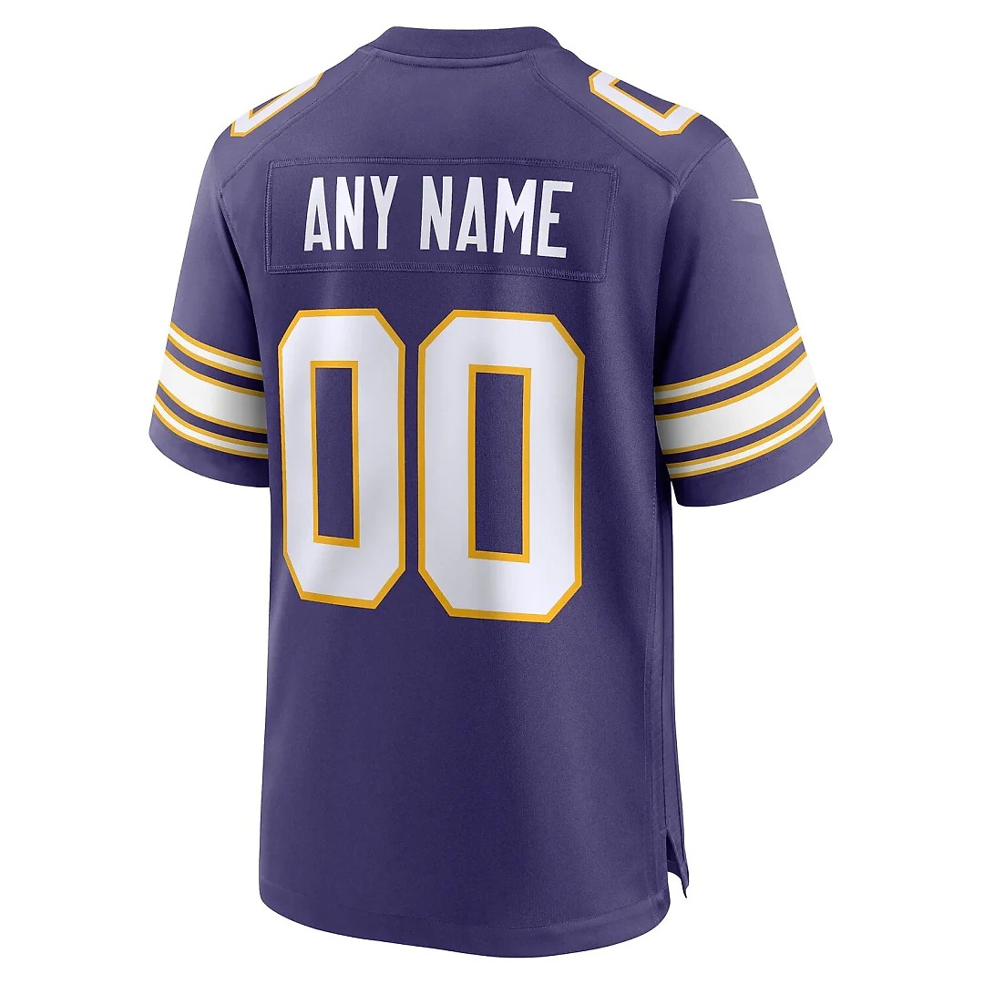 Zennovawear Minnesota Vikings Classic Custom Game Jersey - Purple