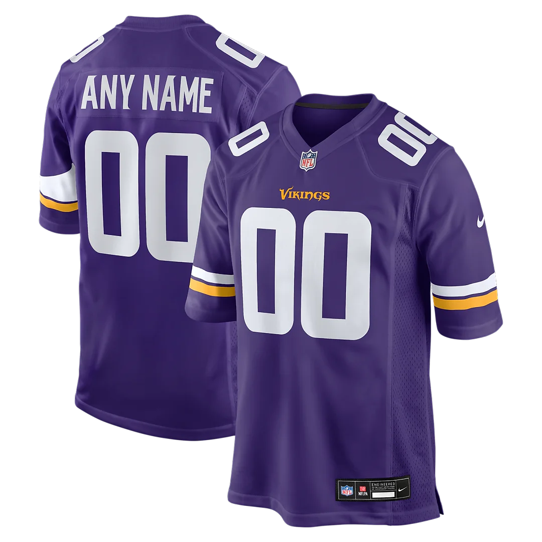 Zennovawear Minnesota Vikings Custom Game Jersey - Purple