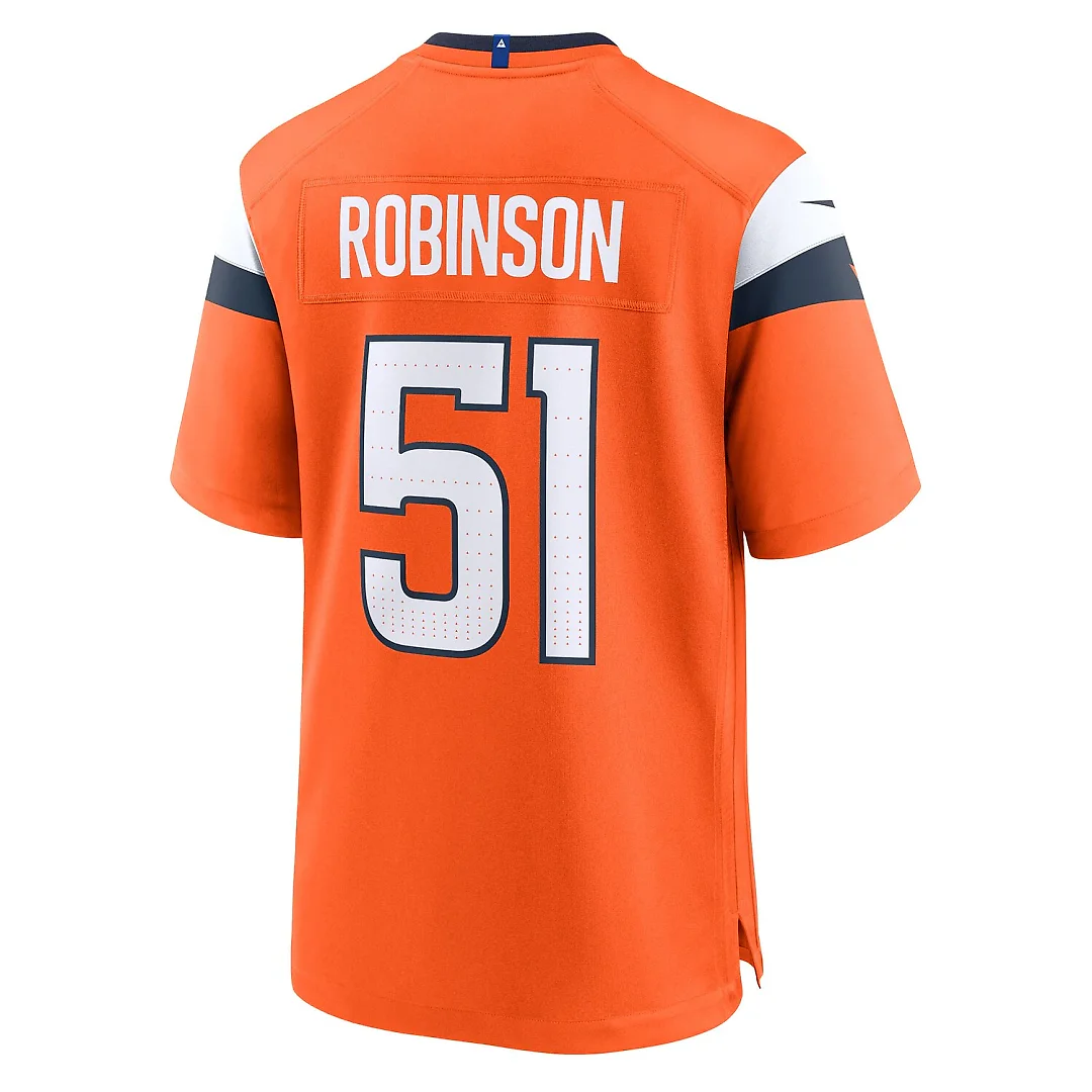 Zennovawear Que Robinson Denver Broncos Team Game Jersey - Orange