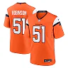 Zennovawear Que Robinson Denver Broncos Team Game Jersey - Orange
