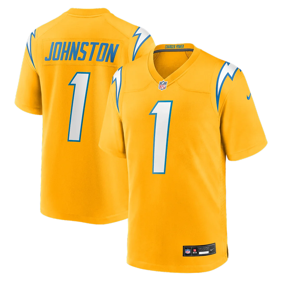 Zennovawear Quentin Johnston Los Angeles Chargers Alternate Charger Power Game Player Jersey - Gold