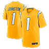 Zennovawear Quentin Johnston Los Angeles Chargers Alternate Charger Power Game Player Jersey - Gold