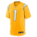 Zennovawear Quentin Johnston Los Angeles Chargers Alternate Charger Power Game Player Jersey - Gold