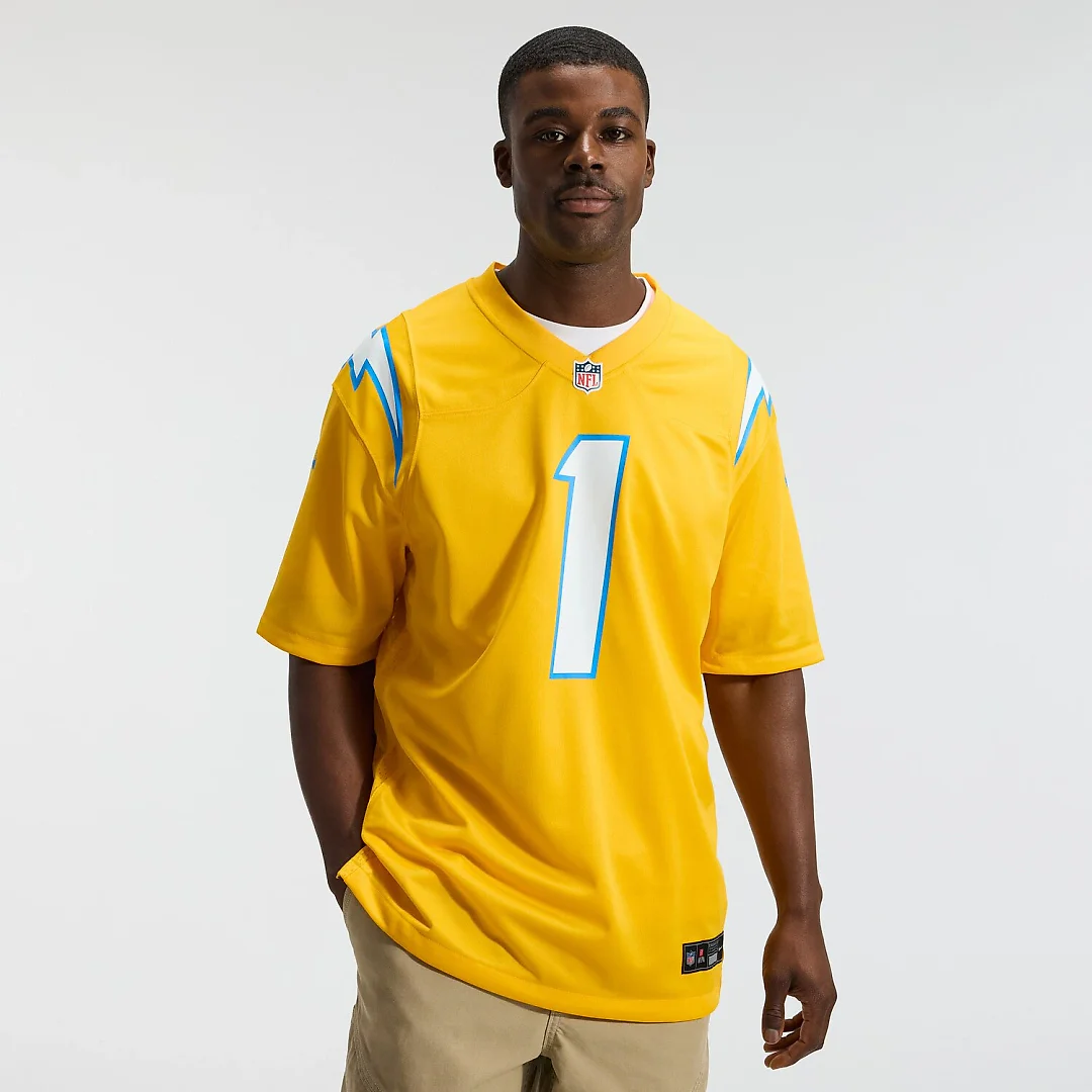 Zennovawear Quentin Johnston Los Angeles Chargers Alternate Charger Power Game Player Jersey - Gold