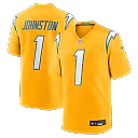 Zennovawear Quentin Johnston Los Angeles Chargers Alternate Charger Power Game Player Jersey - Gold