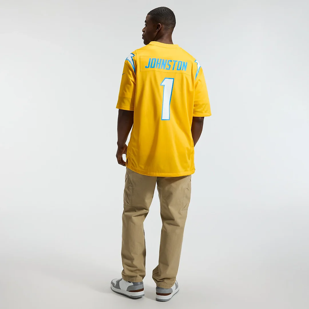 Zennovawear Quentin Johnston Los Angeles Chargers Alternate Charger Power Game Player Jersey - Gold