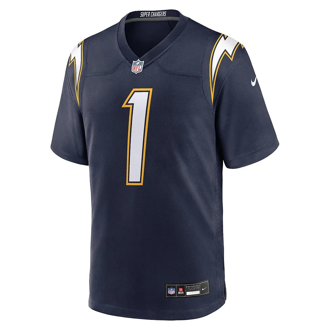 Zennovawear Quentin Johnston Los Angeles Chargers Alternate Super Chargers Game Player Jersey - Navy