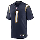 Zennovawear Quentin Johnston Los Angeles Chargers Alternate Super Chargers Game Player Jersey - Navy