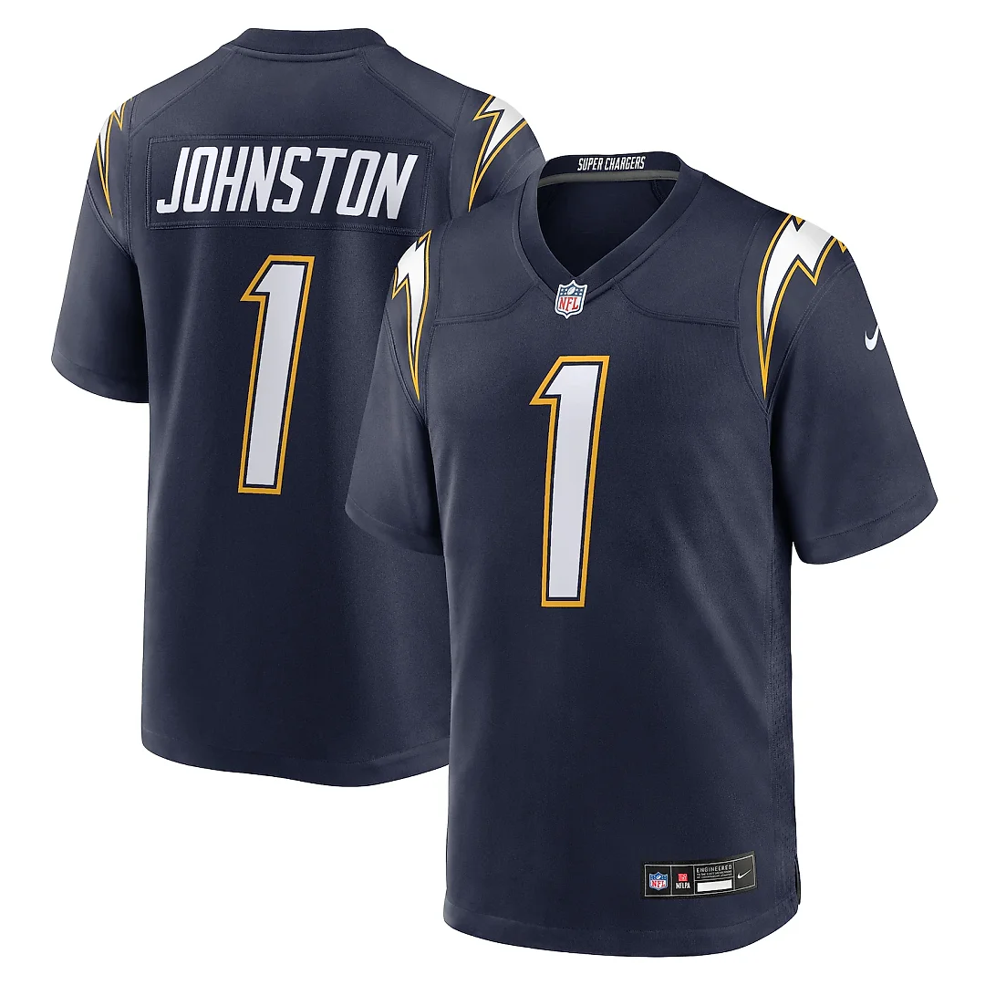 Zennovawear Quentin Johnston Los Angeles Chargers Alternate Super Chargers Game Player Jersey - Navy