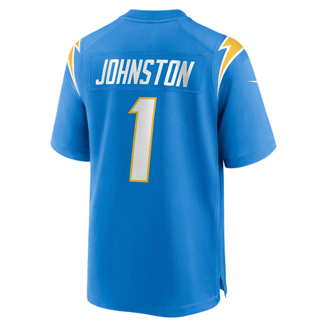 Zennovawear Quentin Johnston Los Angeles Chargers Game Player Jersey - Powder Blue