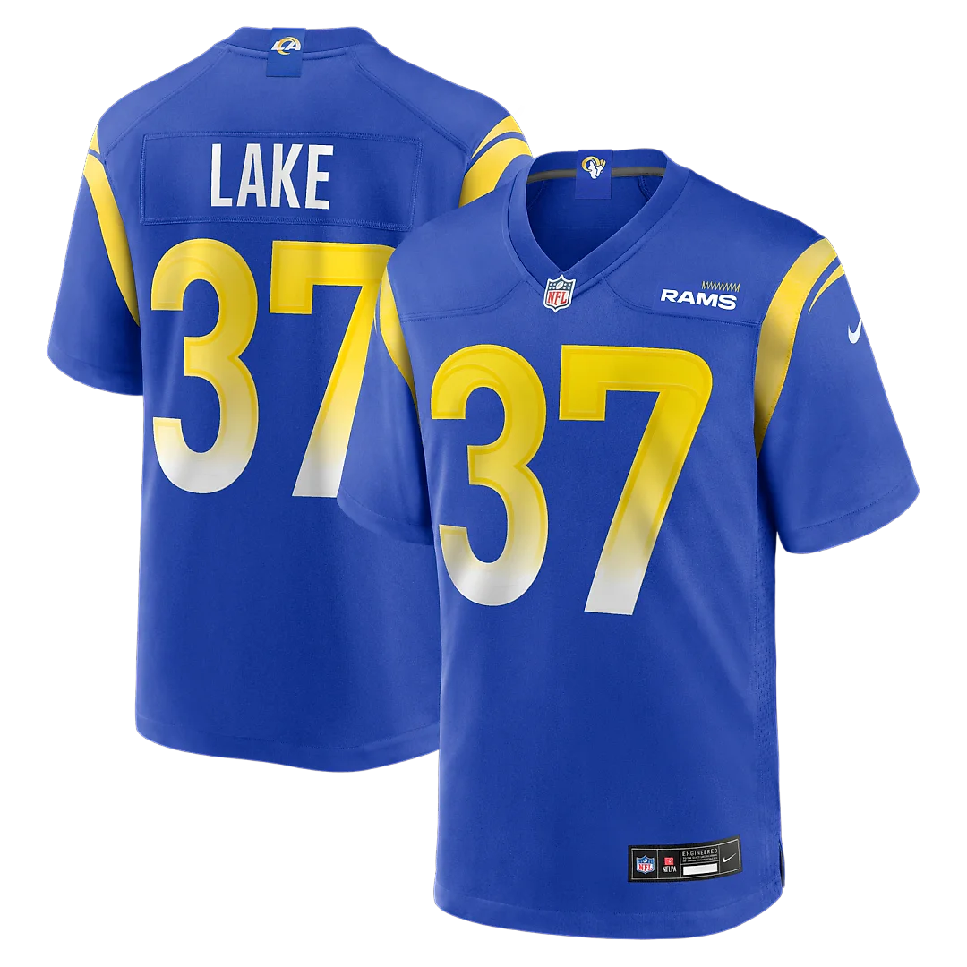 Zennovawear Quentin Lake Los Angeles Rams Game Player Jersey - Royal