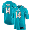 Zennovawear Quinn Ewers Miami Dolphins Team Game Jersey - Aqua