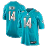 Zennovawear Quinn Ewers Miami Dolphins Team Game Jersey - Aqua
