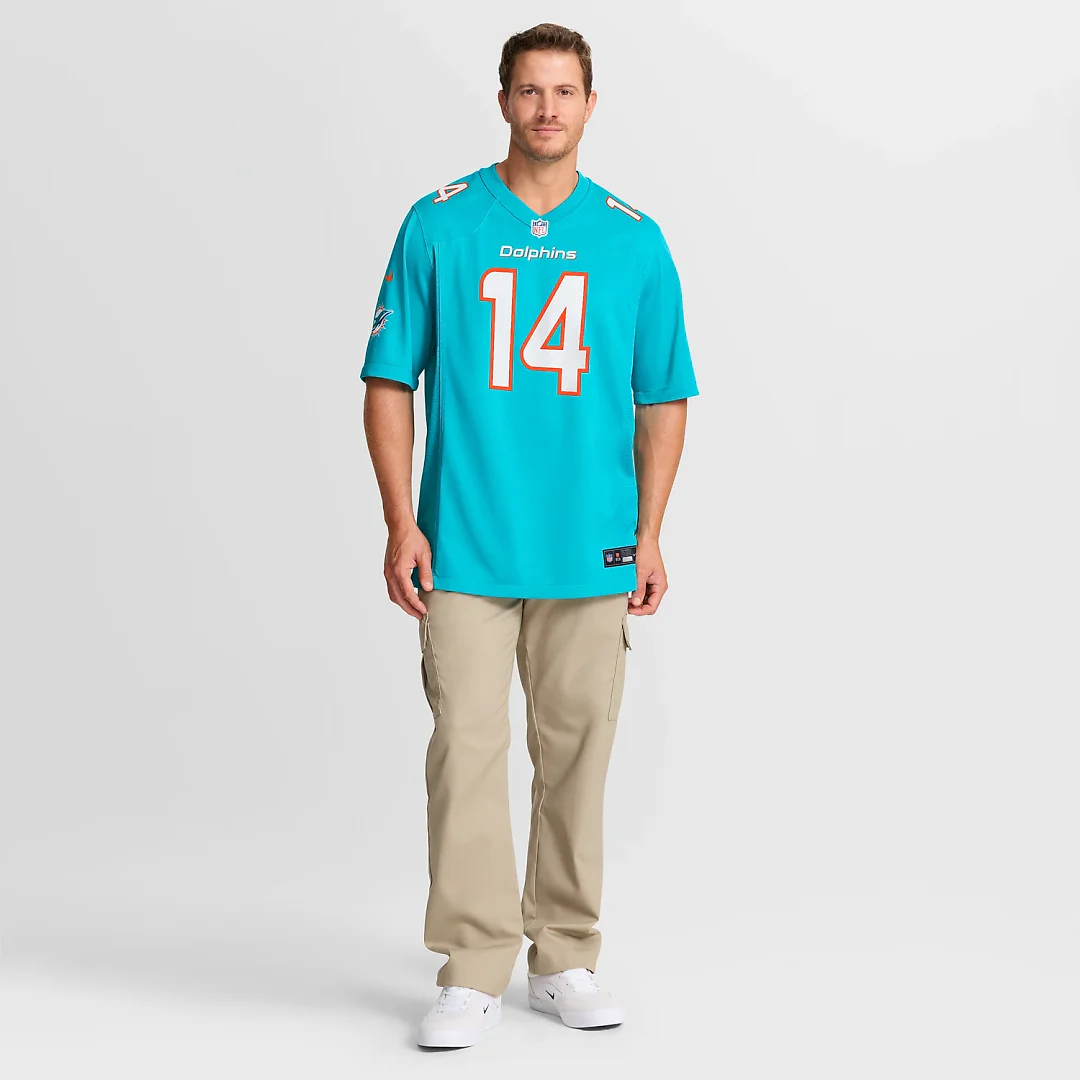 Zennovawear Quinn Ewers Miami Dolphins Team Game Jersey - Aqua