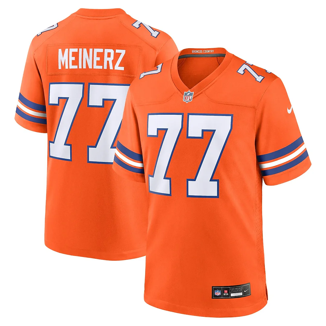 Zennovawear Quinn Meinerz Denver Broncos Alternate Game Jersey - Orange