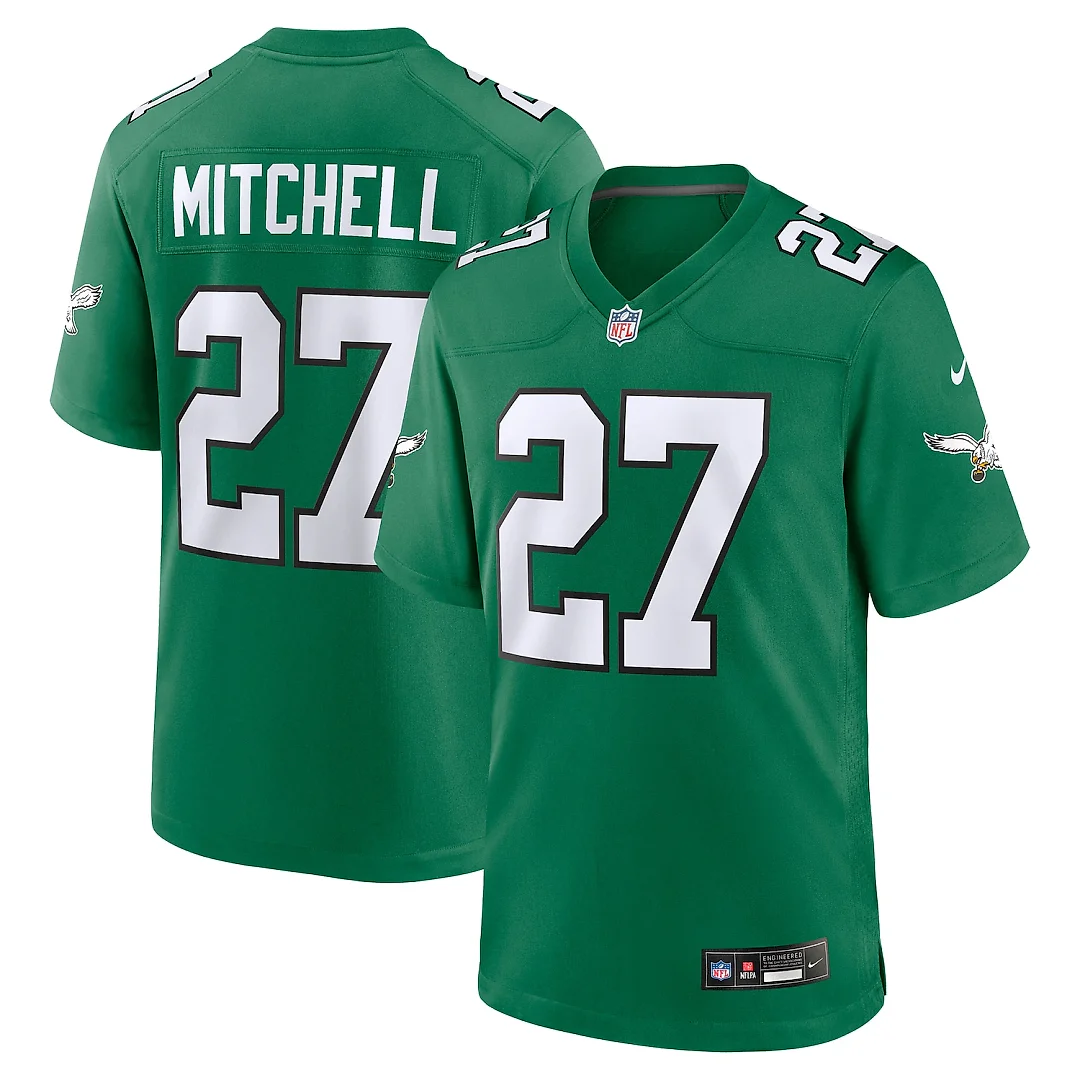 Zennovawear Quinyon Mitchell Philadelphia Eagles Alternate Game Jersey - Kelly Green