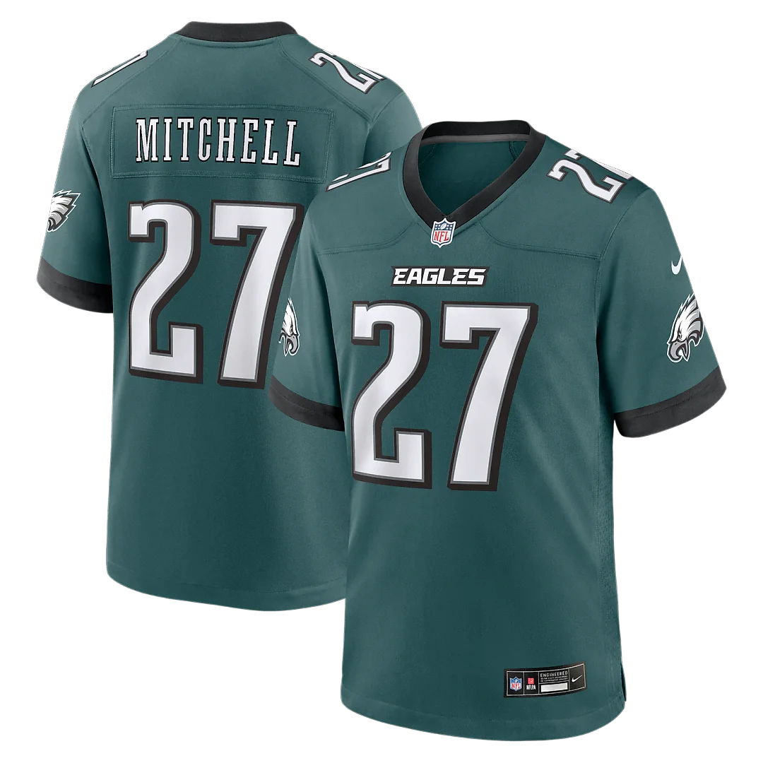 Zennovawear Quinyon Mitchell Philadelphia Eagles Team Game Jersey - Midnight Green