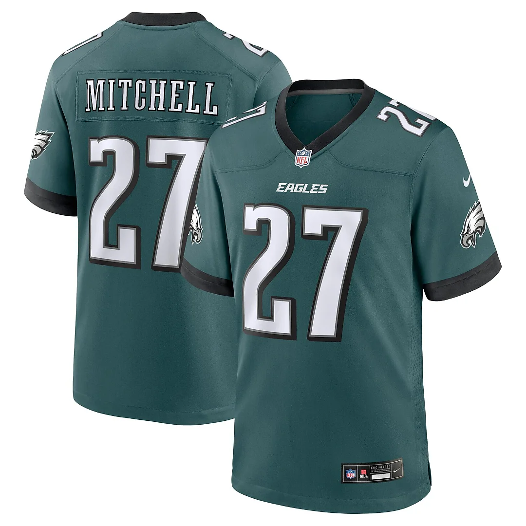 Zennovawear Quinyon Mitchell Philadelphia Eagles Player Game Jersey - Midnight Green
