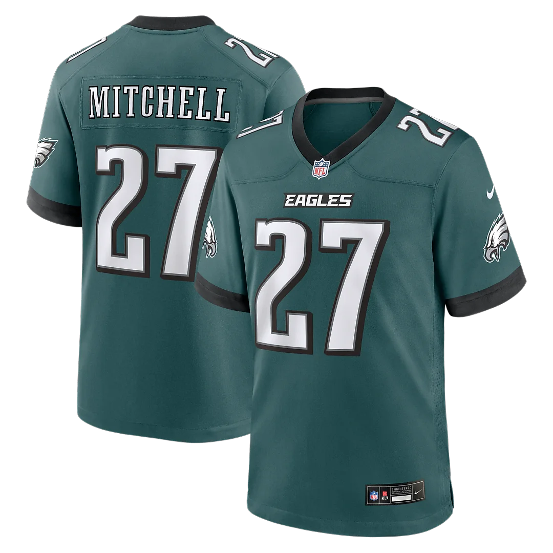 Zennovawear Quinyon Mitchell Philadelphia Eagles Team Game Jersey - Midnight Green