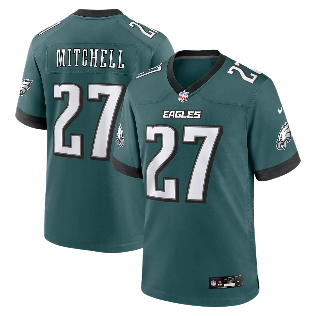 Zennovawear Quinyon Mitchell Philadelphia Eagles Team Game Jersey - Midnight Green