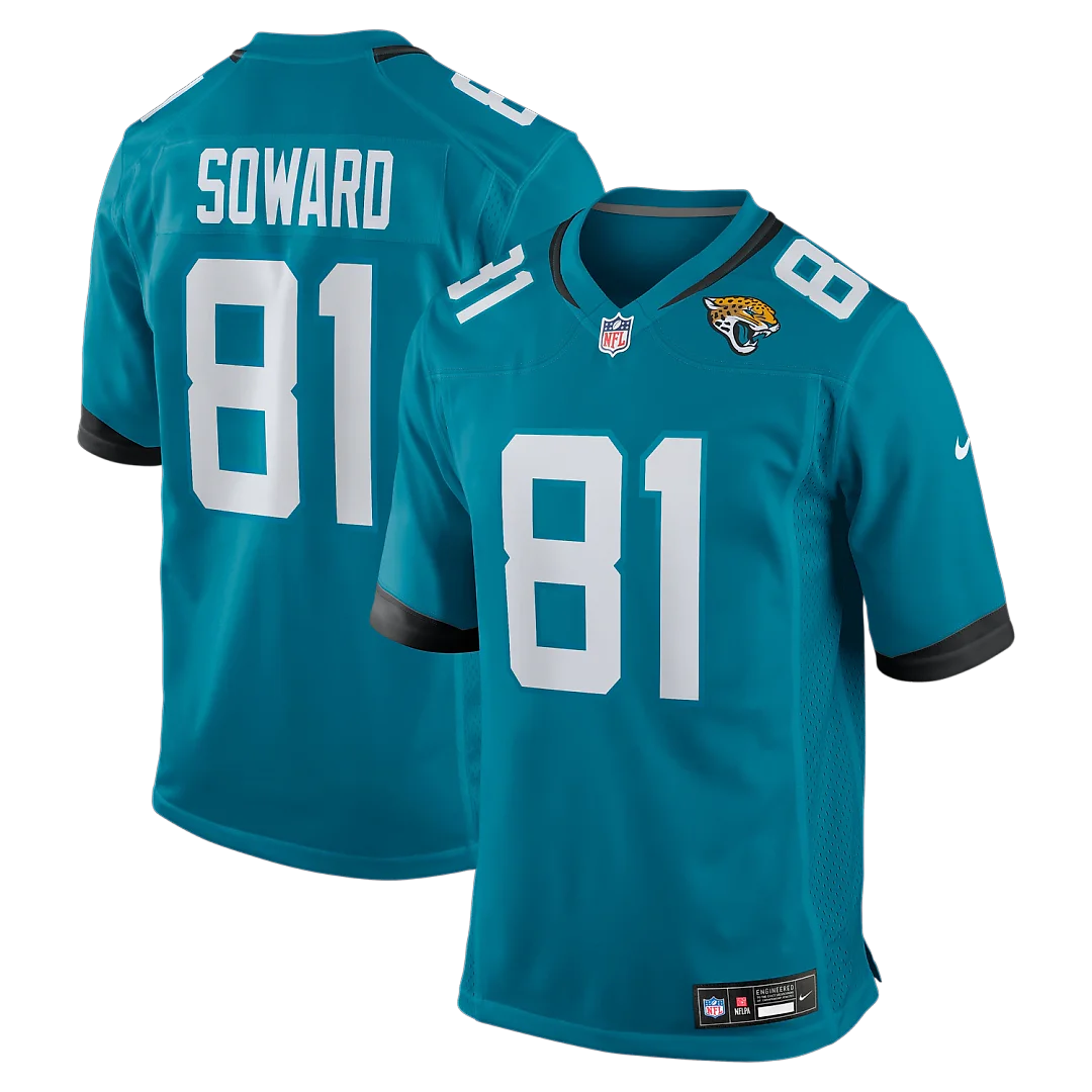 Zennovawear R. Jay Soward Jacksonville Jaguars Retired Player Team Game Jersey - Teal