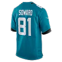Zennovawear R. Jay Soward Jacksonville Jaguars Retired Player Team Game Jersey - Teal
