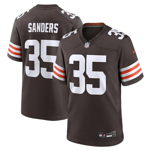 Zennovawear Raheim Sanders Cleveland Browns Team Game Jersey - Brown