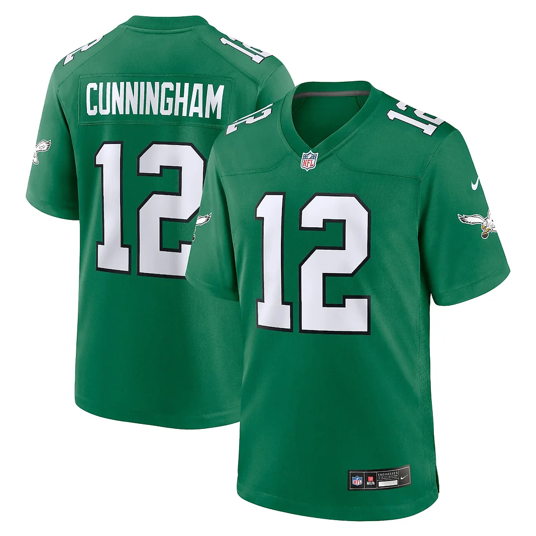 Zennovawear Randall Cunningham Philadelphia Eagles Alternate Retired Player Game Jersey - Kelly Green