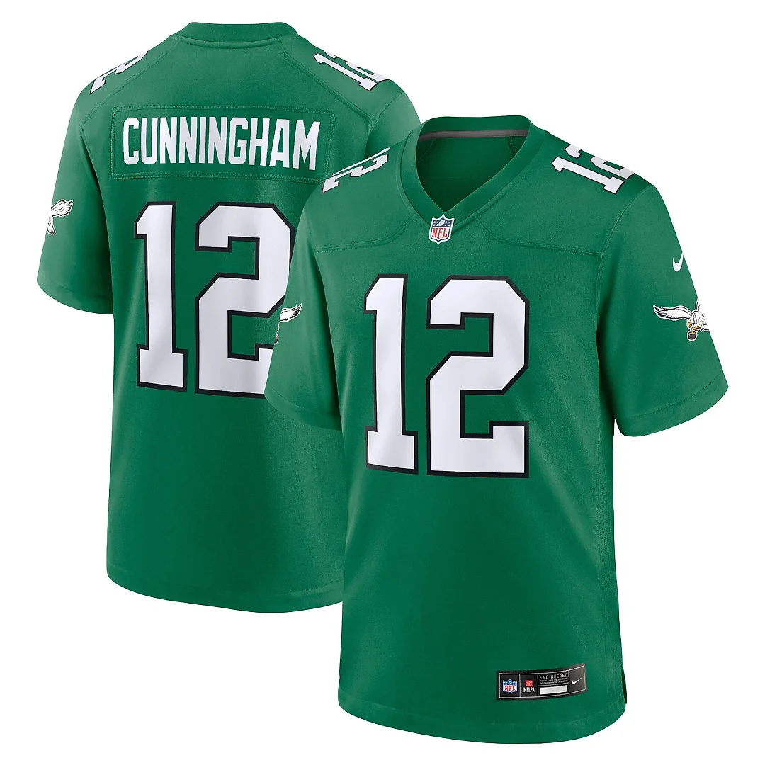 Zennovawear Randall Cunningham Philadelphia Eagles Alternate Retired Player Game Jersey - Kelly Green