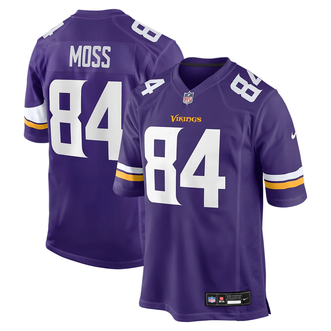 Zennovawear Randy Moss Minnesota Vikings Game Retired Player Jersey - Purple