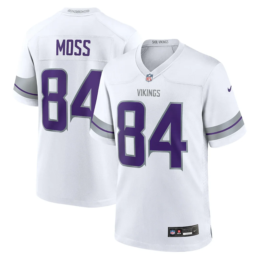 Zennovawear Randy Moss Minnesota Vikings Alternate Retired Player Game Jersey - White